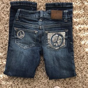 Girl’s Size 7 SLIM Limited Too Jean Peace Sign